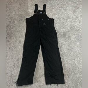 Walls Blizzard Pruf Men's Insulated Bib Overalls Size Large Black Workwear